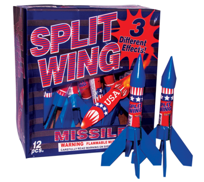 Split Wing Missile 4 inch - Borderline Fireworks Outlet